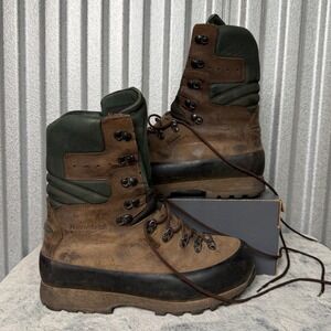 Kenetrek Boots Brown Leather Insulated Hiking Mountaineering Boots Mens 12